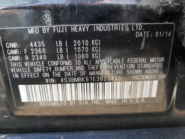 Photo 10 from auction – 2014 SUBARU LEGACY 2.5 with VIN 4S3BMBK61E3023433