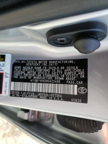 Photo 10 from auction – 2017 TOYOTA CAMRY LE with VIN 4T1BF1FK5HU422495
