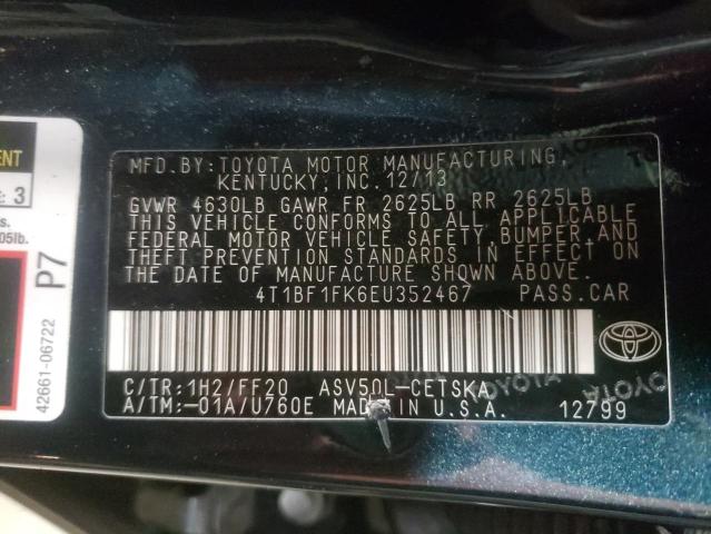 Photo 10 from auction – 2014 TOYOTA CAMRY L with VIN 4T1BF1FK6EU352467