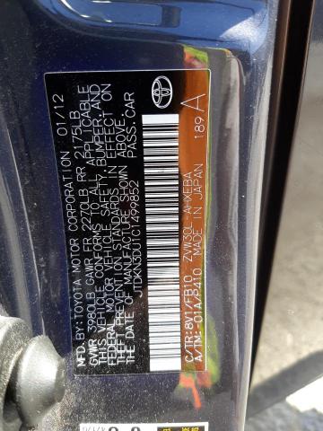 Photo 10 from auction – 2012 TOYOTA PRIUS with VIN JTDKN3DU1C1499852