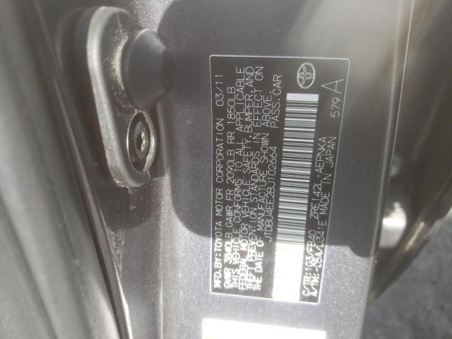 Photo 10 from auction – 2011 TOYOTA COROLLA BA with VIN JTDBU4EE2BJ102664