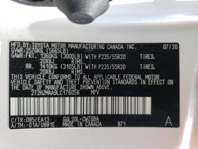 Photo 10 from auction – 2020 LEXUS RX 350 with VIN 2T2HZMAA9LC176056