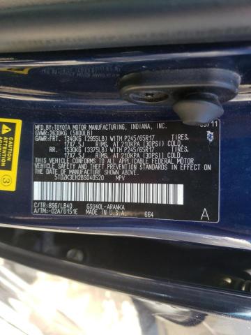 Photo 10 from auction – 2011 TOYOTA HIGHLANDER with VIN 5TDZK3EH2BS040520
