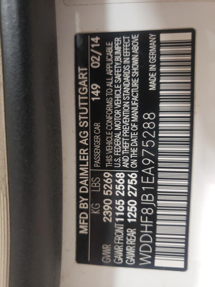 Photo 10 from auction – 2014 MERCEDES-BENZ E 350 4MAT with VIN WDDHF8JB1EA975288