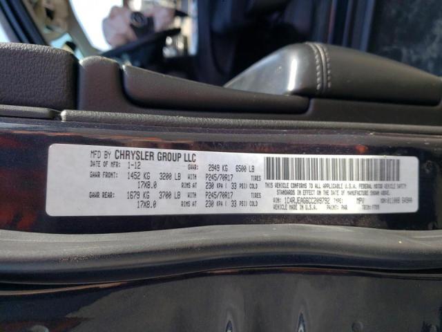 Photo 10 from auction – 2012 JEEP GRAND CHER with VIN 1C4RJEAG6CC209792