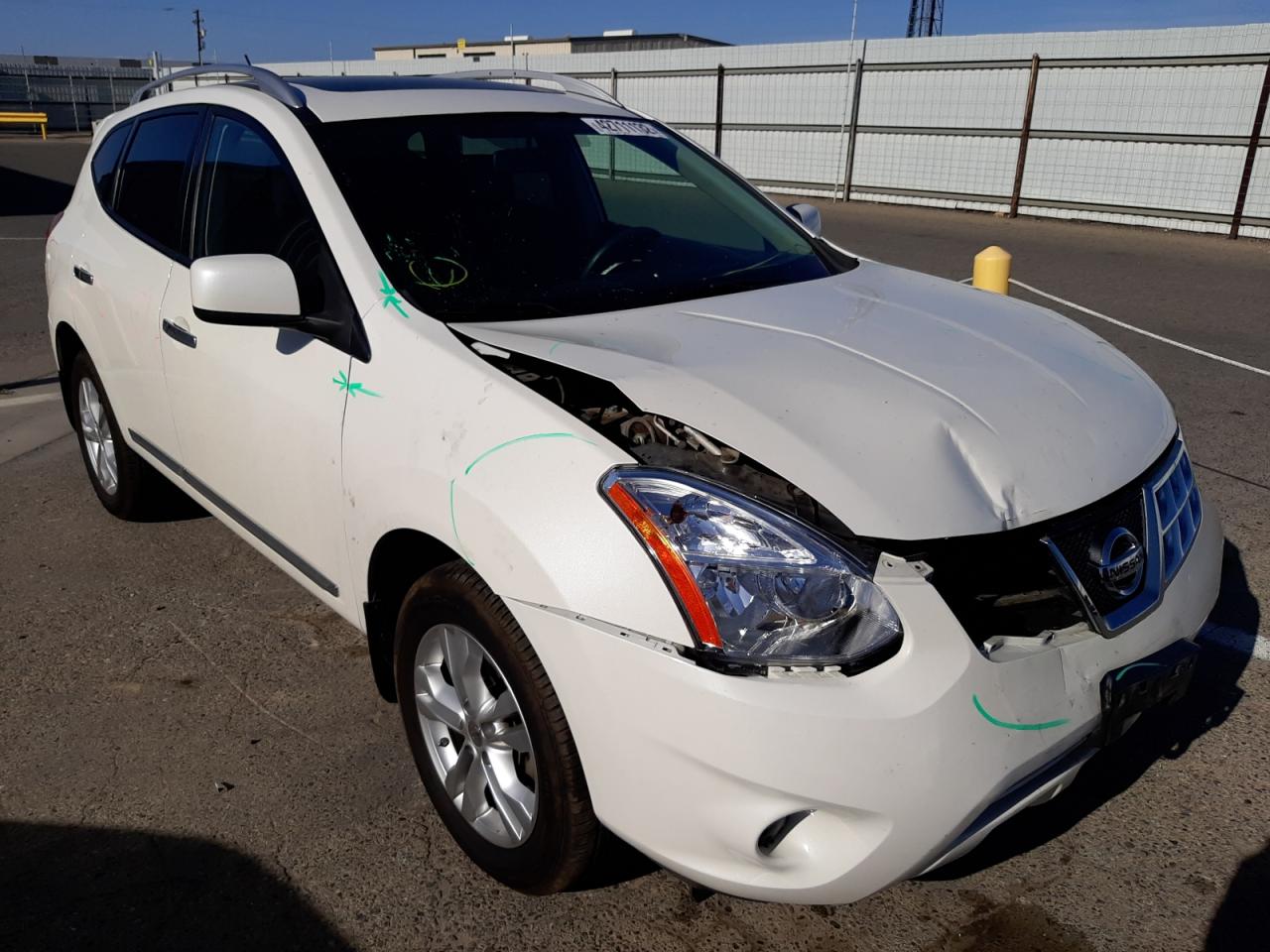 NISSAN ROGUE S 2012 with VIN JN8AS5MTXCW287045 - Photo from auction