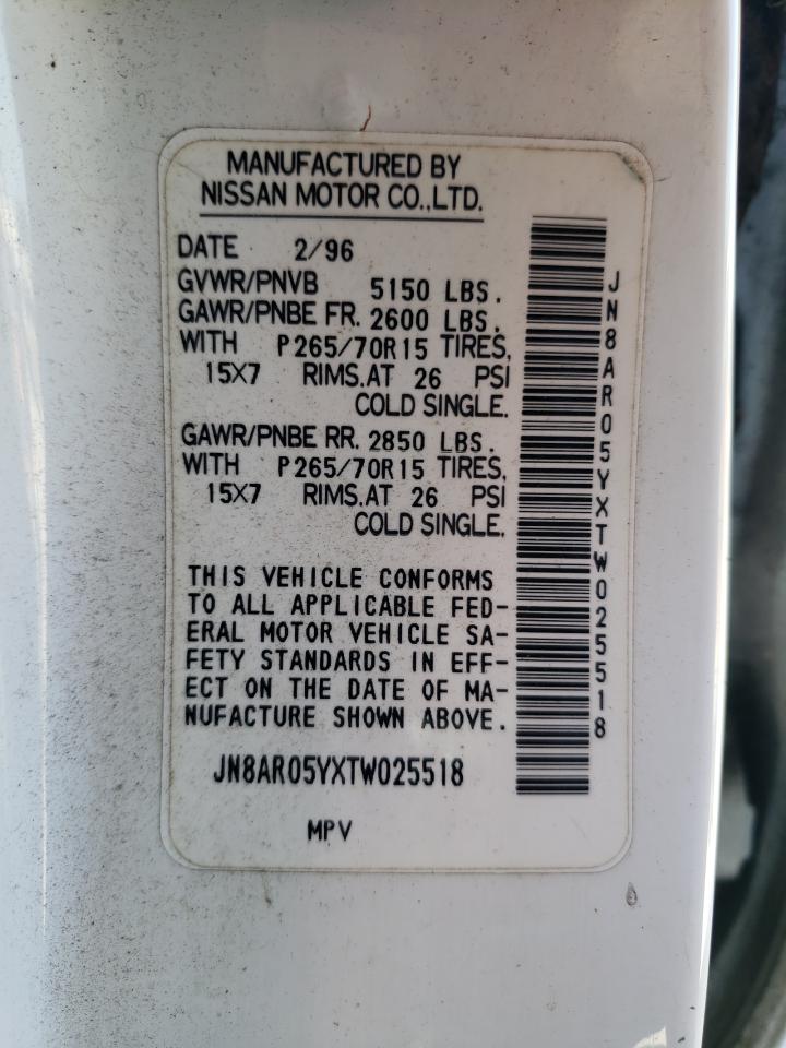 Photo 10 from auction – 1996 NISSAN PATHFINDER with VIN JN8AR05YXTW025518