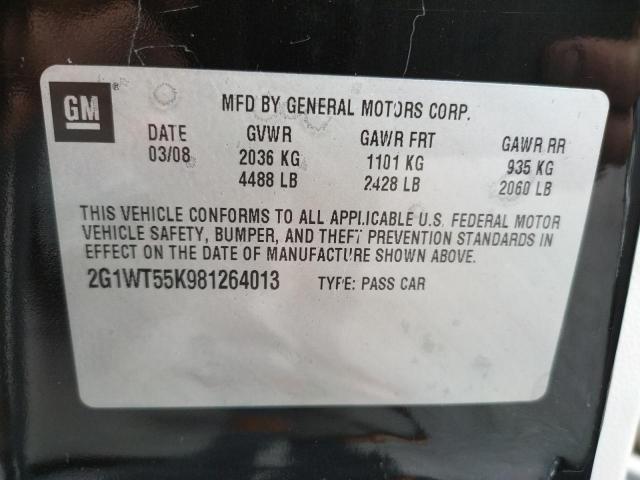 Photo 10 from auction – 2008 CHEVROLET IMPALA LT with VIN 2G1WT55K981264013