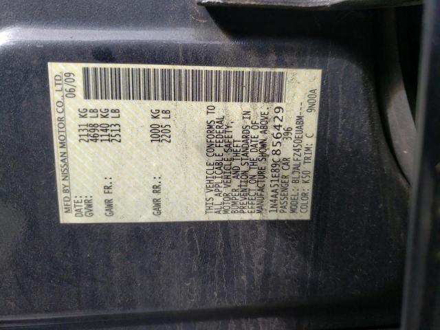 Photo 10 from auction – 2009 NISSAN MAXIMA S with VIN 1N4AA51E89C856429