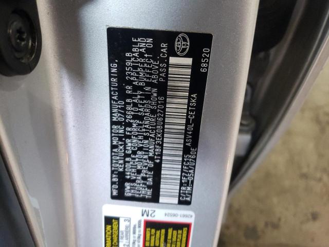 Photo 10 from auction – 2011 TOYOTA CAMRY BASE with VIN 4T1BF3EK0BU627016