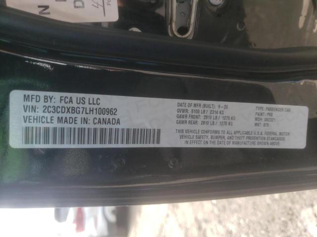 Photo 10 from auction – 2020 DODGE CHARGER SX with VIN 2C3CDXBG7LH100962