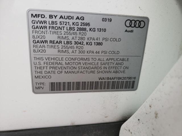 Photo 10 from auction – 2019 AUDI SQ5 PREMIU with VIN WA1B4AFY8K2079516