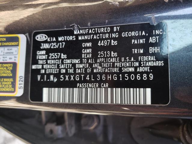 Photo 10 from auction – 2017 KIA OPTIMA LX with VIN 5XXGT4L36HG150689