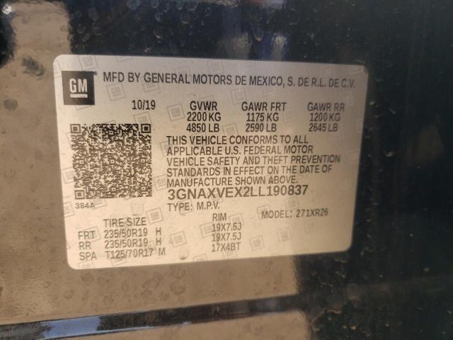 Photo 10 from auction – 2020 CHEVROLET EQUINOX LT with VIN 3GNAXVEX2LL190837