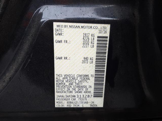Photo 10 from auction – 2017 NISSAN ALTIMA 2.5 with VIN 1N4AL3AP2HN313287