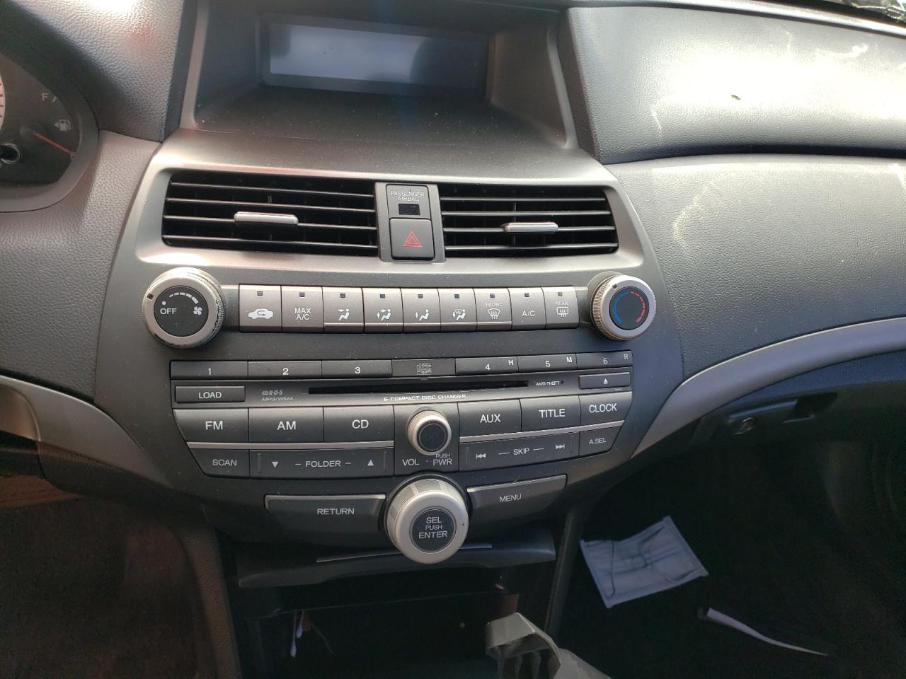 Photo 9 from auction – 2012 HONDA ACCORD LX with VIN 1HGCS1B36CA017454