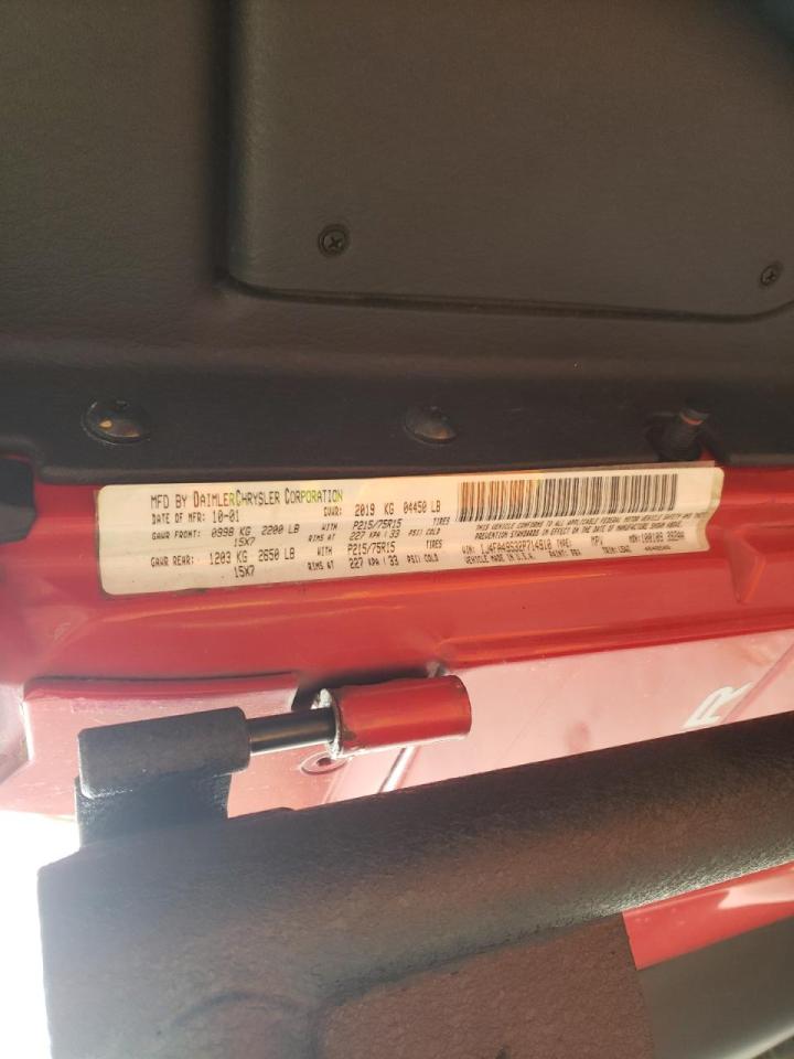 Photo 10 from auction – 2002 JEEP WRANGLER / with VIN 1J4FA49S32P714910