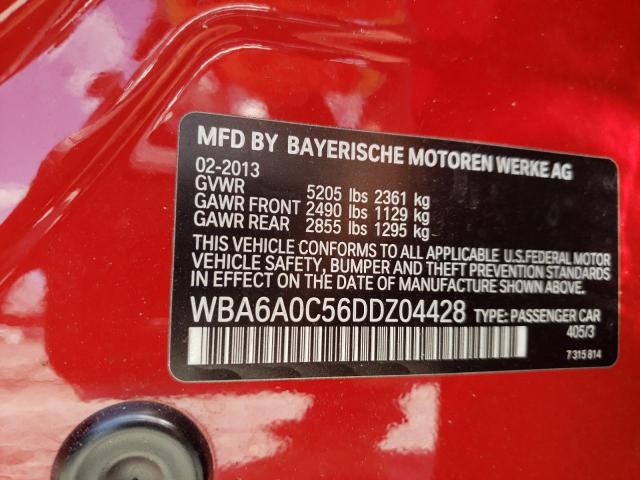 BMW 640 I 2013 with VIN WBA6A0C56DDZ04428 - Photo from auction