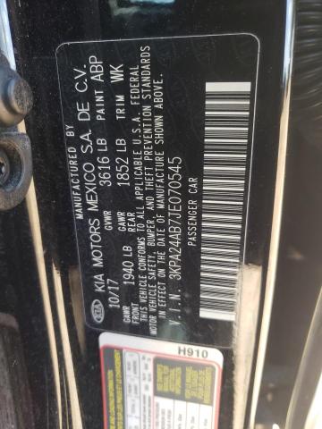 Photo 10 from auction – 2018 KIA RIO LX with VIN 3KPA24AB7JE070545