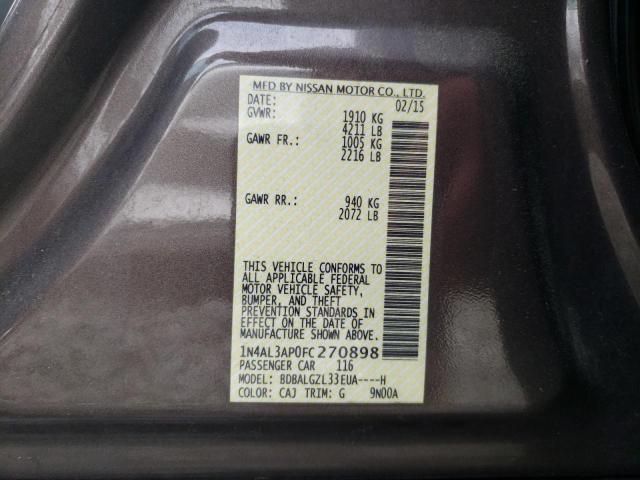 Photo 10 from auction – 2015 NISSAN ALTIMA 2.5 with VIN 1N4AL3AP0FC270898