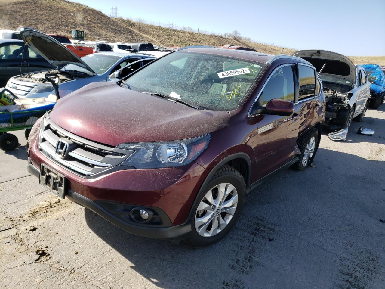 Photo 2 from auction – 2014 HONDA CR-V EXL with VIN 5J6RM4H71EL011979