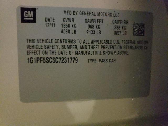Photo 10 from auction – 2012 CHEVROLET CRUZE LT with VIN 1G1PF5SC6C7231779