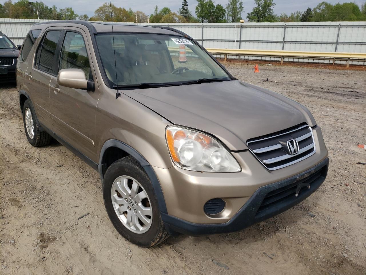 HONDA CR-V SE 2005 with VIN JHLRD78985C061936 - Photo from auction