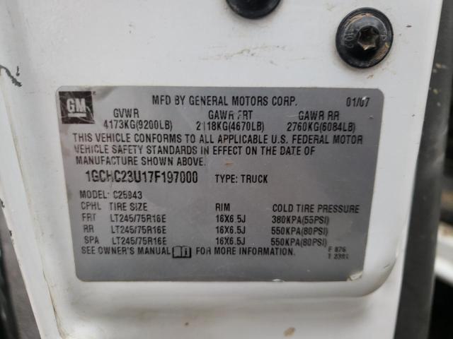 Photo 10 from auction – 2007 CHEVROLET SILVERADO with VIN 1GCHC23U17F197000