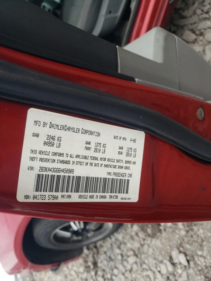 Photo 10 from auction – 2006 DODGE CHARGER SE with VIN 2B3KA43G66H450909