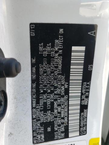 Photo 10 from auction – 2013 TOYOTA SIENNA LE with VIN 5TDKK3DC8DS392785