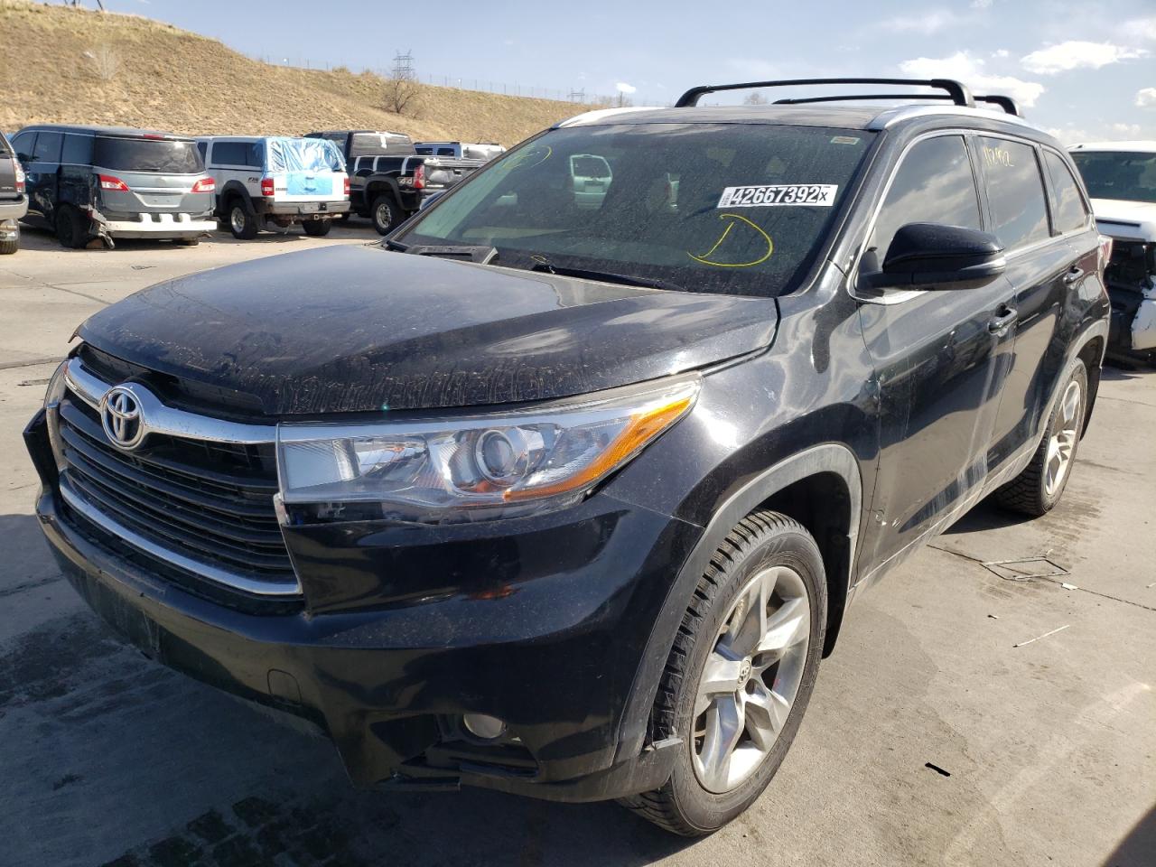 Photo 2 from auction – 2015 TOYOTA HIGHLANDER with VIN 5TDDKRFH7FS144910