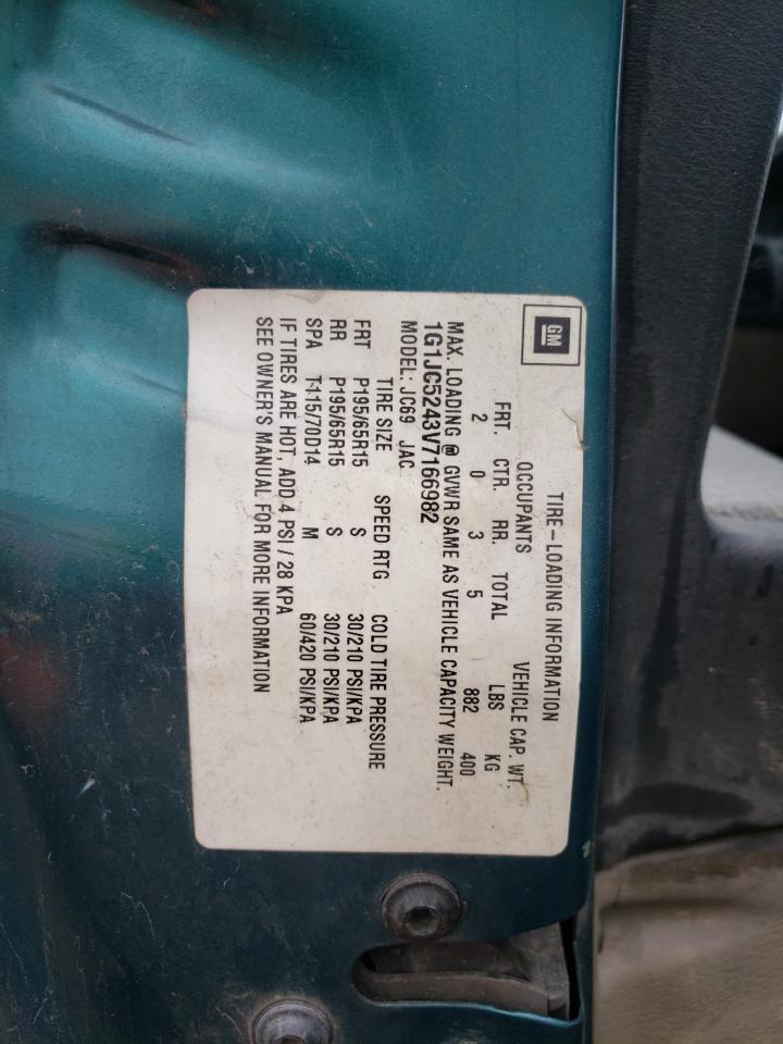Photo 10 from auction – 1997 CHEVROLET CAVALIER with VIN 1G1JC5243V7166982