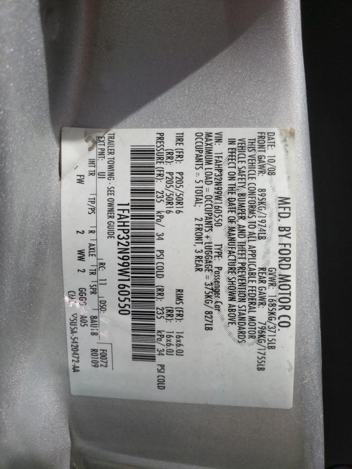 Photo 10 from auction – 2009 FORD FOCUS SE with VIN 1FAHP32N99W160550