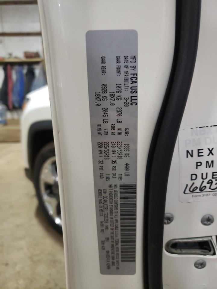 Photo 10 from auction – 2020 JEEP COMPASS LI with VIN 3C4NJCCB1LT231210
