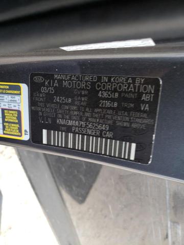 Photo 10 from auction – 2015 KIA OPTIMA LX with VIN KNAGM4A71F5625649
