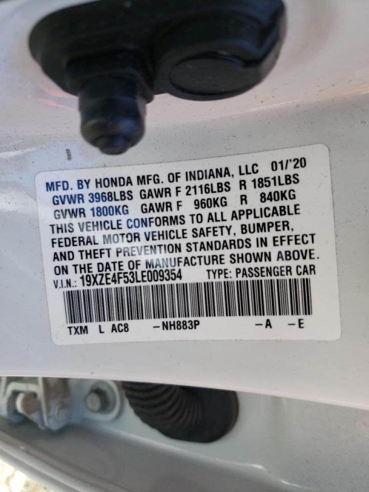 Photo 10 from auction – 2020 HONDA INSIGHT EX with VIN 19XZE4F53LE009354