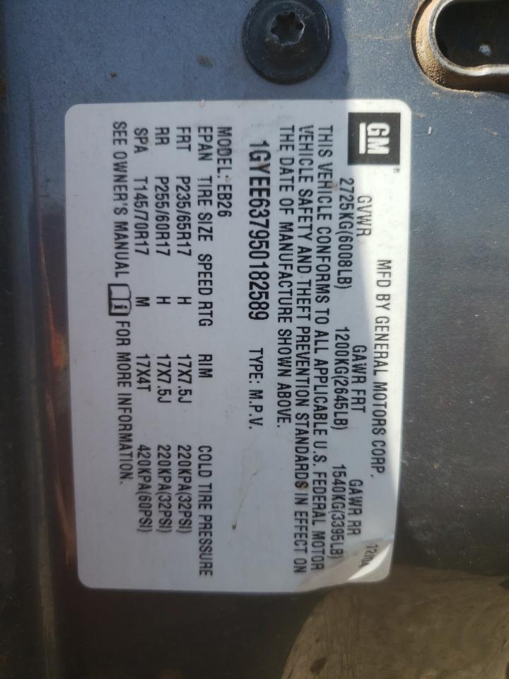 Photo 19 from auction – 2005 CADILLAC SRX with VIN 1GYEE637950182589