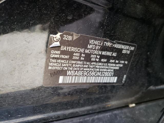 Photo 10 from auction – 2016 BMW 328 I SULE with VIN WBA8E9G58GNU28001