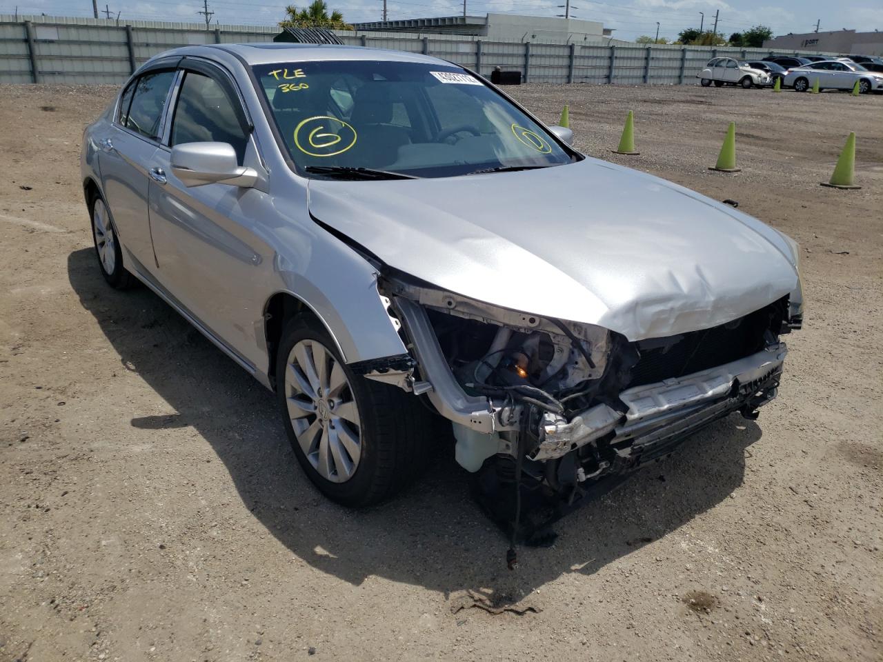 HONDA ACCORD EXL 2014 with VIN 1HGCR2F84EA180341 - Photo from auction
