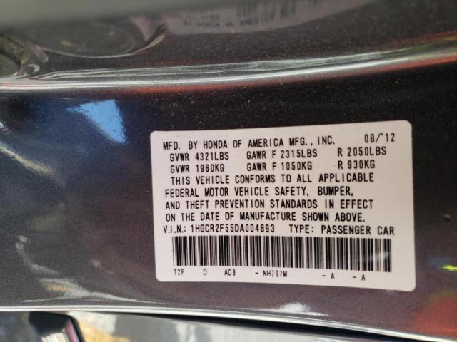 Photo 10 from auction – 2013 HONDA ACCORD SPO with VIN 1HGCR2F55DA004693