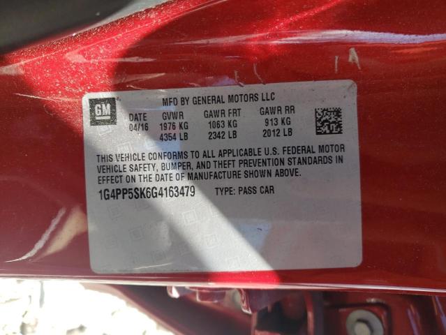 Photo 10 from auction – 2016 BUICK VERANO with VIN 1G4PP5SK6G4163479