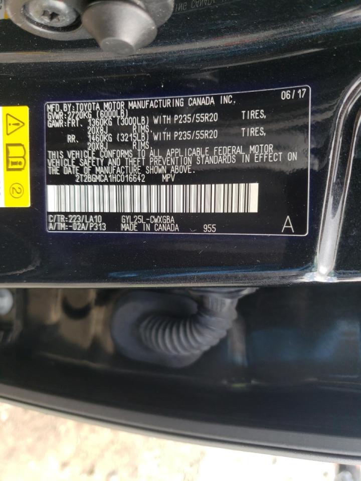 Photo 10 from auction – 2017 LEXUS RX 450H BA with VIN 2T2BGMCA1HC016642
