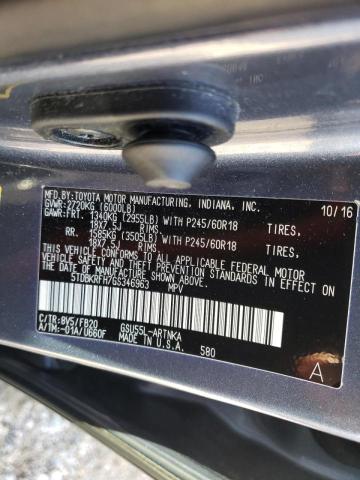 Photo 10 from auction – 2016 TOYOTA HIGHLANDER with VIN 5TDBKRFH7GS346963