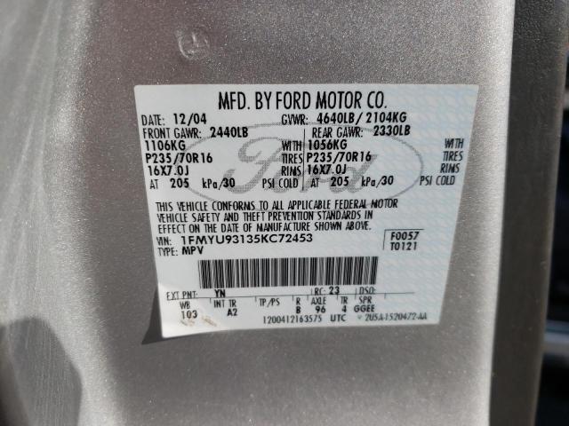 Photo 10 from auction – 2005 FORD ESCAPE XLT with VIN 1FMYU93135KC72453