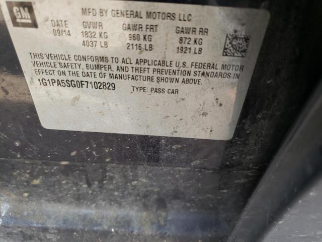 Photo 10 from auction – 2015 CHEVROLET CRUZE LS with VIN 1G1PA5SG0F7102829