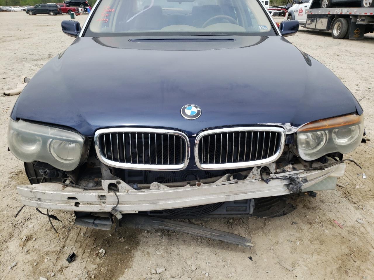 Photo 9 from auction – 2002 BMW 745 LI with VIN WBAGN63412DR06202