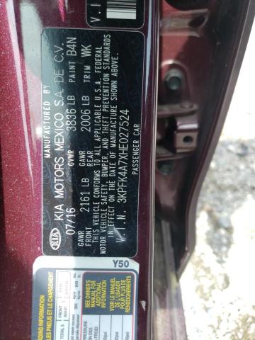 Photo 10 from auction – 2017 KIA FORTE LX with VIN 3KPFK4A7XHE027524