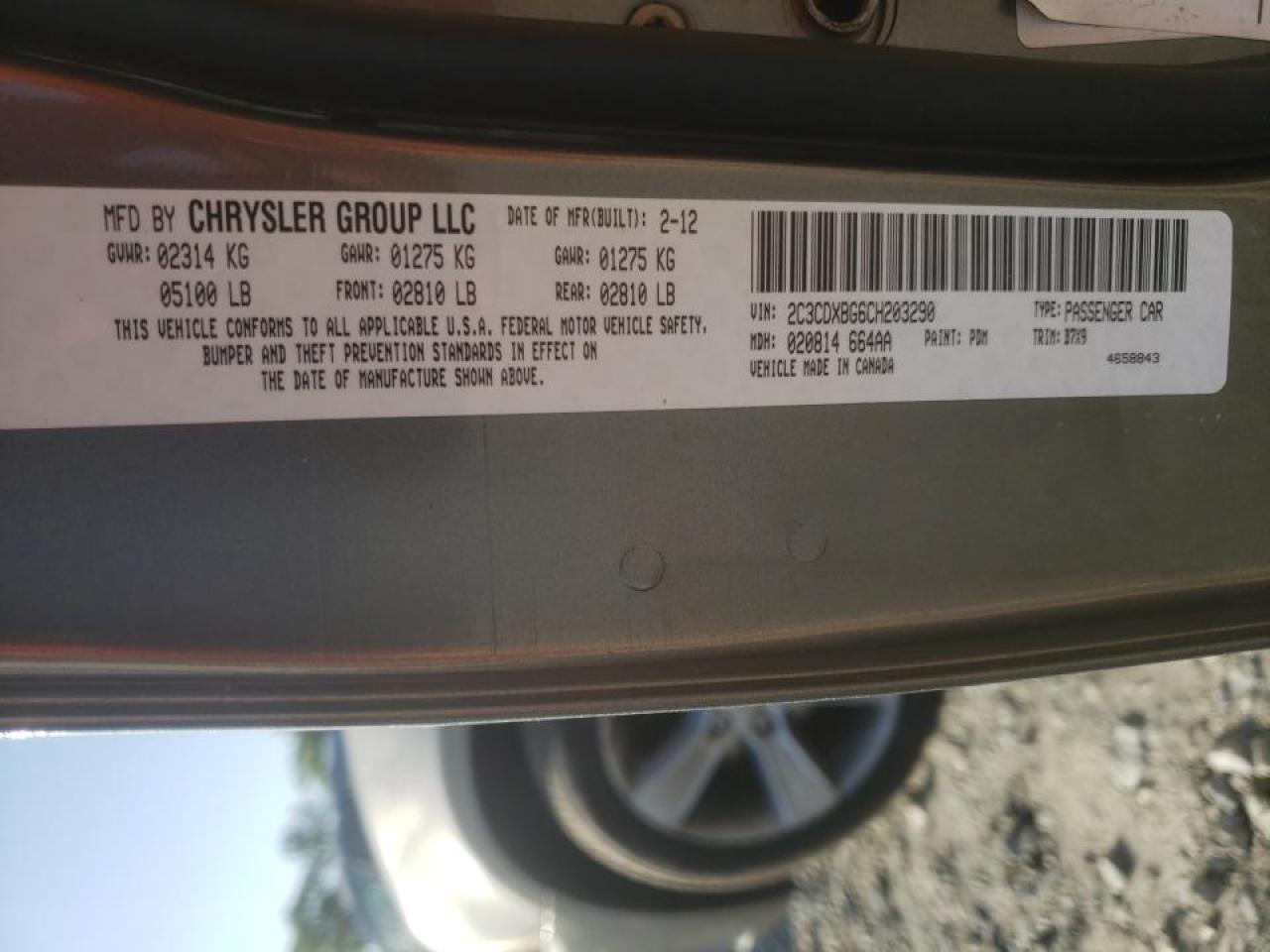 Photo 10 from auction – 2012 DODGE CHARGER SE with VIN 2C3CDXBG6CH203290