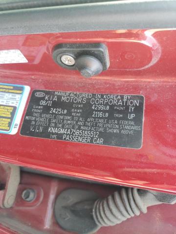 صورة رقم 10 من المزاد - 2011 KIA OPTIMA LX مع VIN KNAGM4A75B5185512