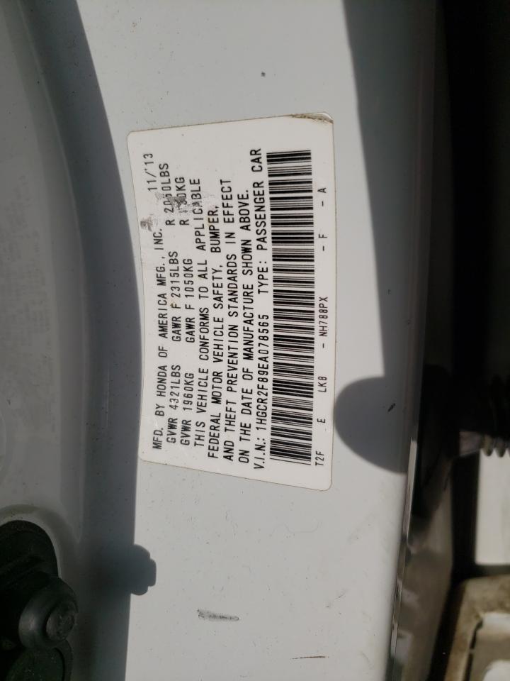 Photo 10 from auction – 2014 HONDA ACCORD EXL with VIN 1HGCR2F89EA078565
